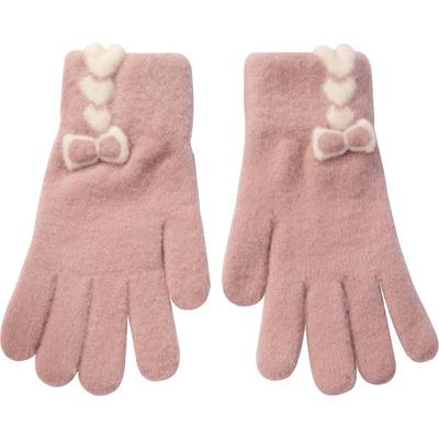 毛线女孩子高中生骑车触摸屏手套