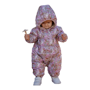 婴儿羽绒服冬季连体衣宝宝秋冬款外出女宝男宝女宝宝衣服秋冬新款