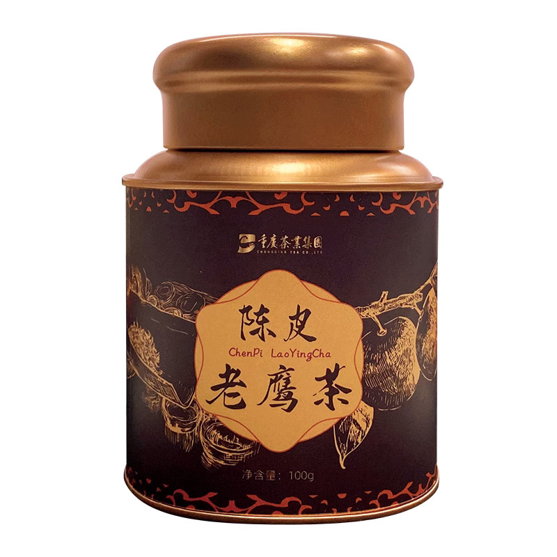 重庆茶业巴渝陈皮老鹰茶100g/罐