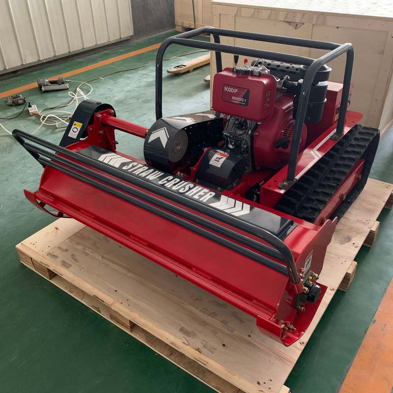 遥控型柴油割草机 大马力智能爬坡斜坡开荒割草碎草一体机履带式