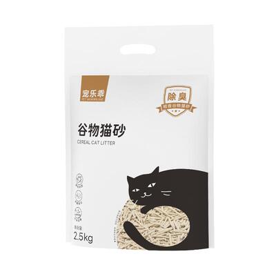 宠乐乖专利产品谷物猫砂2.5kg/包