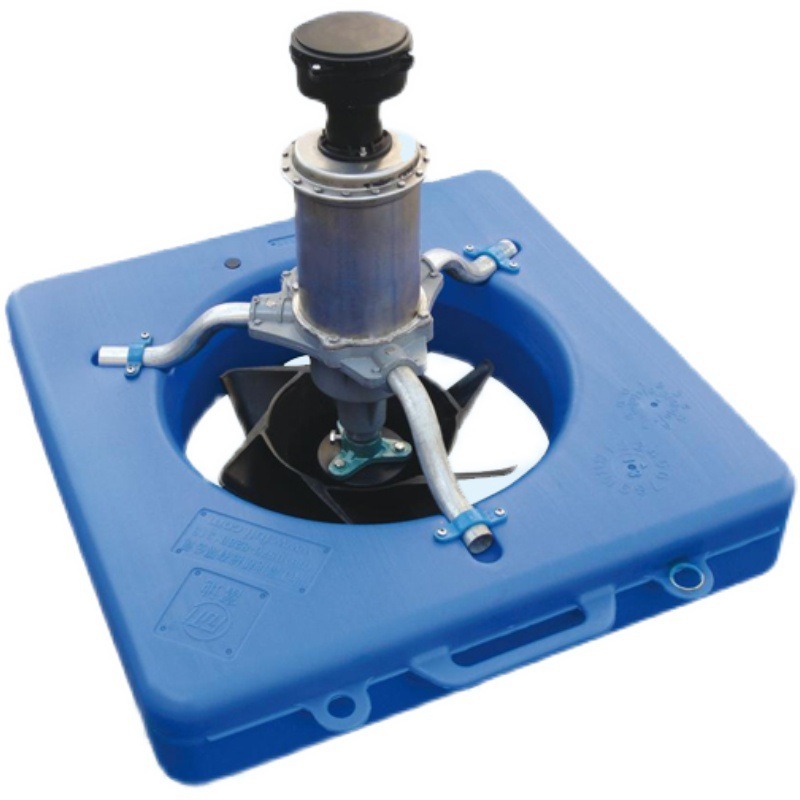 富地牌增氧机水冷叶轮式增氧机方浮体养鱼虾塘打氧养殖水冷增氧泵