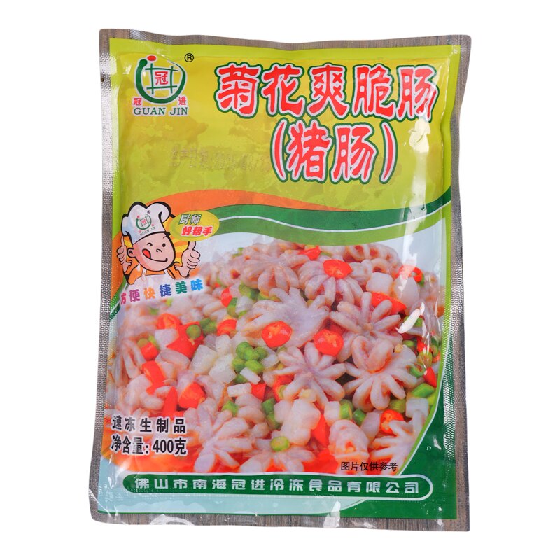 菊花爽脆肠猪大小肠冷冻半成品