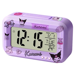 库洛米电子时钟桌面小闹钟儿童女孩高颜值时间显示器led数字夜光