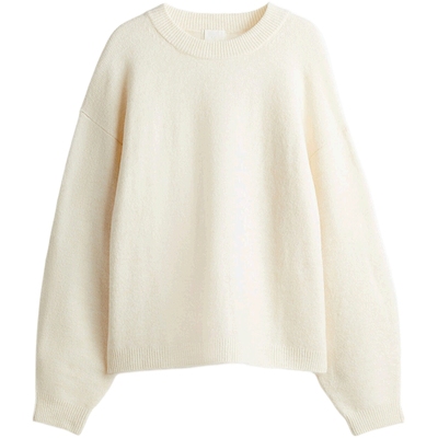 HM女装毛针织衫秋季温柔保暖休闲慵懒风法式宽松长袖套衫0983240