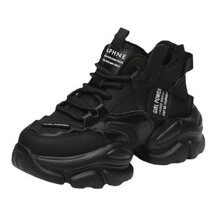 达芙妮厚底老爹鞋女款加绒秋冬款2025新款冬季运动鞋棉鞋增高女鞋