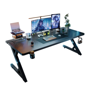 戟创AGKey-钛戟S3电竞桌电脑桌子台式家用书桌碳纤维色可夹机械臂