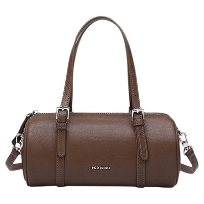 稻草人专柜同款真皮波士顿包