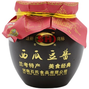 河南兰考特产西瓜豆酱220g*2瓶礼盒装 豆瓣酱 拌饭黄豆酱豆子蘸酱