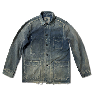 FRENCH WORKWEAR 法式工装修身中长长袖衬衫夹克外套 WIROTE/威络