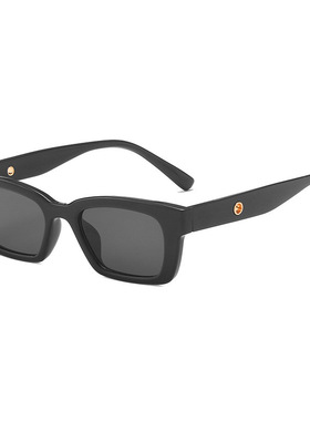 新款196联名jennie同款墨镜复古韩版镜腿镂空圆脸网红太阳眼镜潮