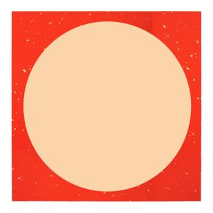 圆形外红色洒金内仿古国画生宣中国红色卡纸硬卡镜片红卡纸宣纸