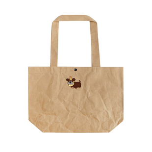 卡通牛皮纸袋包包手提袋子礼品袋大容量便携时尚单肩环保购物袋