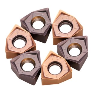 90度快进给面铣刀片 WNMU080608 双面六角大切深重切削直角铣刀盘