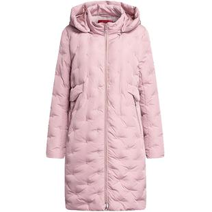 名师路冬季羽绒服女中长款新款时尚保暖白鸭绒修身连帽外套