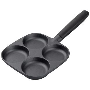 铸铁锅蛋饺神器煎鸡蛋不粘锅平底煎锅家用早餐荷包蛋四孔煎蛋汉堡