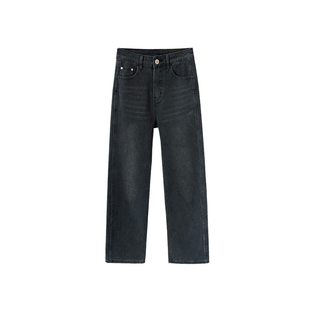 爆显腿直~！高腰直筒烟管牛仔裤女2026新春季弹力九分直筒法棍裤