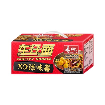 寿桃牌车仔面xo酱非油炸方便面宿舍宵夜速食拌面早餐面条泡面整箱