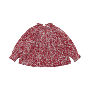 韩系2026新款春装女童碎花长袖娃娃衬衫女宝宝洋气公主春款薄上衣