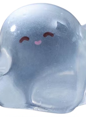 万圣夜光透色可爱小幽灵公仔摆件