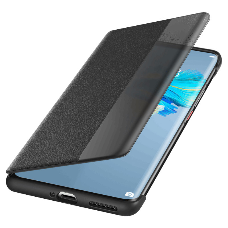 华为mate40pro手机壳原装正品mate60/Mate70Pro皮套翻盖式智能视窗保护套mate50pro全包防摔高
