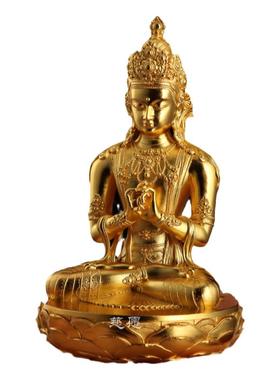 纯银大日如来家居佛像摆件