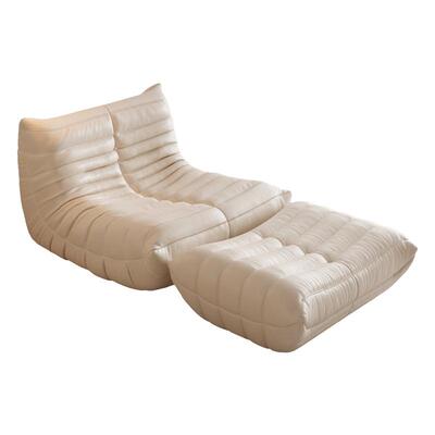 皮艺沙发帕沙曼奶油风