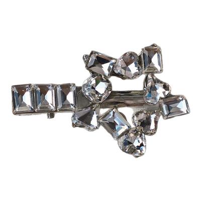 甜酷镂空星星刘海夹水钻鸭嘴夹