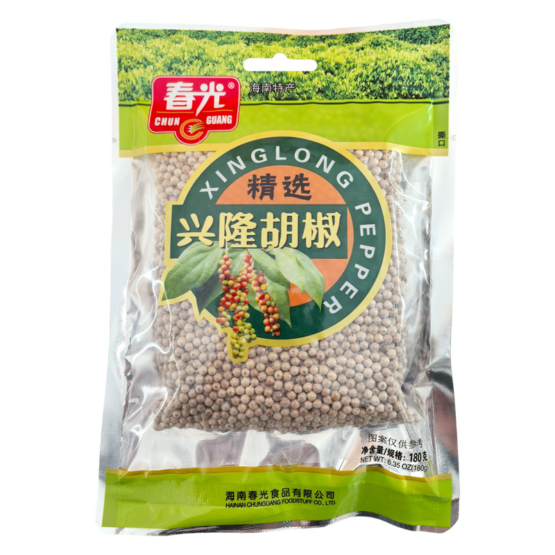 海南特产 春光 精选兴隆白胡椒粒180g克 煲汤去腥调味品