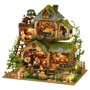 森林奇遇 魔法世界 微缩场景小屋 3D立体 DIY拼装场景 摆件礼物