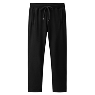 春秋厚款运动裤男式长裤子直筒宽松纯棉休闲裤中青年针织卫裤秋男