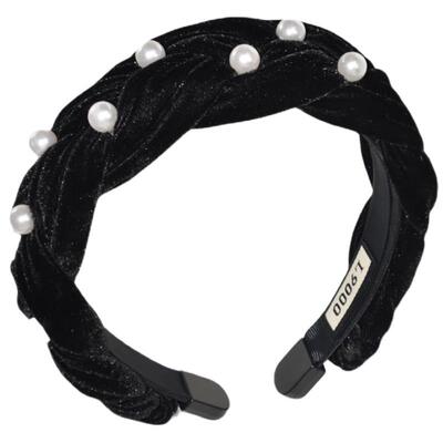 L9000/千惠同款发箍女黑色丝绒