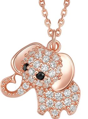 周六福S925银顽皮小象链坠时尚新颖减龄送女友本命年礼物