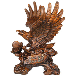 大展宏图老鹰摆件招财客厅办公室酒柜大号雄鹰装饰品公司开业礼物