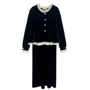 孕妇装冬装套装哺乳上衣新年高级感穿搭丝绒长裙子洋气减龄连衣裙