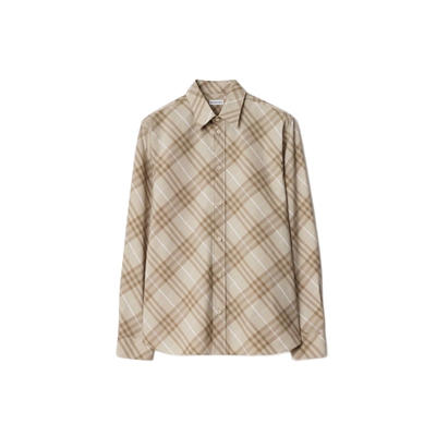 休闲版型格纹棉质衬衫BURBERRY
