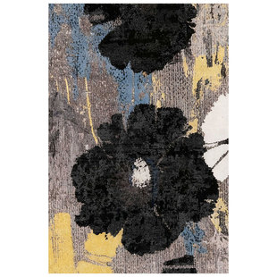 现代轻奢卧室地毯床边毯客厅地垫抽象艺术图案防滑家用垫子可定制