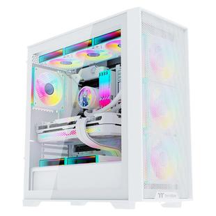 TT钢影风S机箱台式水冷电脑主机黑白色高兼容支持360水冷4090显卡