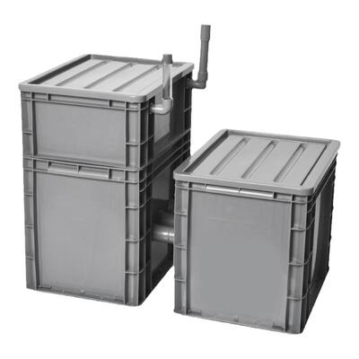 鱼缸底滤槽水族箱底滤缸改虹吸管底滤周转箱干湿分离滴流组合系统