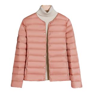 雅鹿轻薄款羽绒服内胆圆领