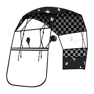 2026新款电动车挡风遮雨一体车棚电瓶车雨篷可折叠防晒外卖摩托车