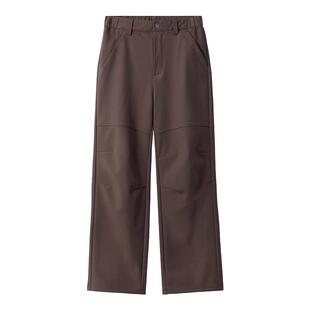 骆驼加绒工装裤男女款直筒休闲户外防泼水保暖登山裤