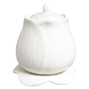 白色陶瓷全套装佛具用品摆件莲花香炉家用供奉供佛水杯果盘花瓶前