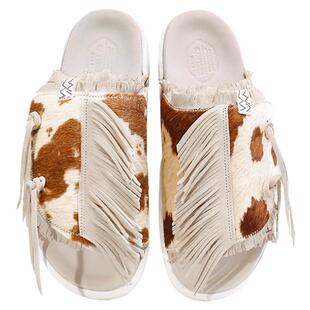 VISVIM UNCLE GUI 夏季新款厚底马毛豹纹防臭流苏面包网红拖鞋 潮
