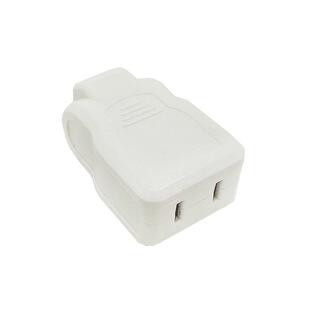 家用两脚母插座监控LED电源连接头220V插头10A二孔排插铜插芯插座