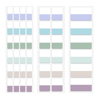 莫兰迪荧光书签纸指示分类便利贴