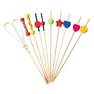 鸡尾酒创意果签装饰夹水果装饰竹签各种款式签竹木签马天尼橄榄签