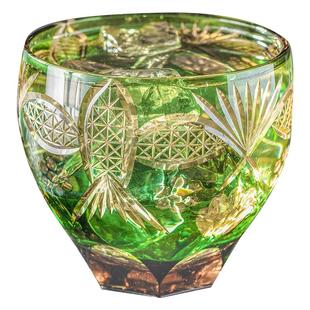 中国国家博物馆海晏河清手工玻璃杯浮雕杯子复古新婚朋友生日礼物