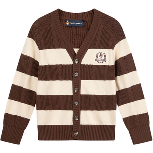 暇步士童装男童开身线衣春新款大童经典高颜值毛衣儿童舒适开衫