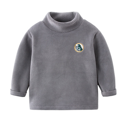 男童半高领打底衫奥粒绒加厚卫衣